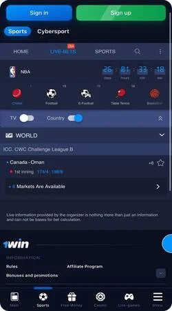 1Win Betting App