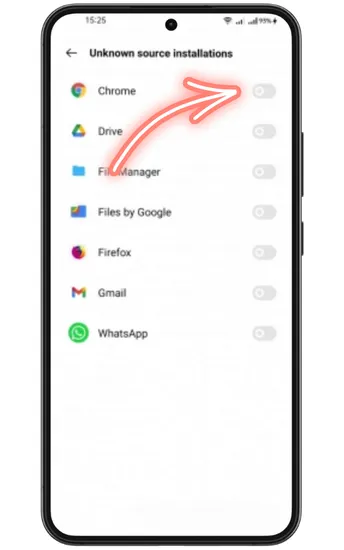 1Win APK install permission